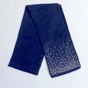 NWT Indigo Black Rhinestone Scarf